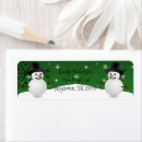 Search for winter snowman return address labels Modern