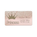 Search for princess wedding return address labels Elegant
