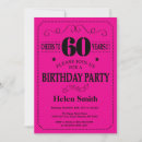 Search for pink black 60th birthday invitations Cheers to 60 years