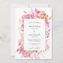 Search for pink flower wedding invitations Floral