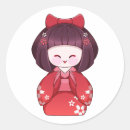 Search for japanese doll stickers Kokeshi