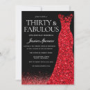 Search for red 30th birthday invitations Black