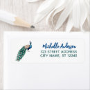 Search for peacock wedding return address labels Bridal shower