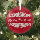 Search for snowflakes christmas tree decorations Red and white