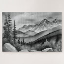 Search for white mountains puzzles Black and white