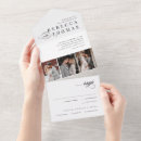 Search for 3 photo wedding invitations Script calligraphy