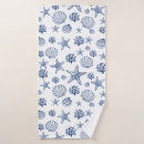 Search for blue seashells bath towels Beachy