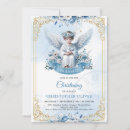 Search for angel christening invitations Watercolor