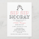 Search for sip sip hooray bridal shower invitations Typography
