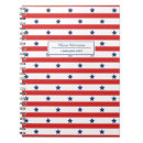 Search for red white and blue notebooks Back to school