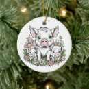 Search for baby pig christmas tree decorations Cute cartoon