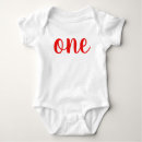 Search for 1st birthday baby bodysuits Red