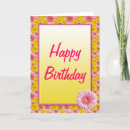 Search for yellow daisy birthday cards Pink