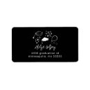 Search for black graduation return address labels High school grad