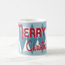 Search for mid century modern christmas mugs Red
