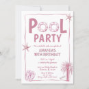 Search for summer pool birthday invitations Beach