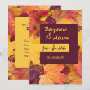 Search for fall leaves wedding invitations Orange