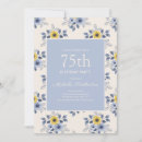 Search for blue flowers birthday invitations Feminine