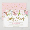Search for blush pink baby shower invitations Pink and gold