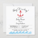 Search for ahoy its a baby boy shower invitations Modern