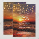 Search for beach string lights invitations Sunset