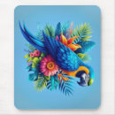 Search for macaw parrot mousepads Blue