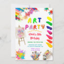 Search for rainbow art party invitations Colorful