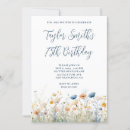 Search for blue 75th birthday invitations Feminine