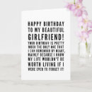 Search for funny girlfriend birthday cards Joke