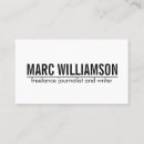 Search for freelance writer business cards Black and white