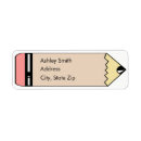 Search for pencil return address labels Student