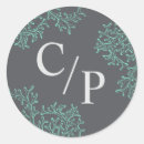 Search for coral and grey wedding stickers Couple