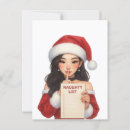 Search for naughty postcards Santa