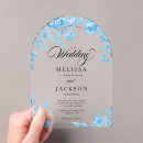 Search for blue floral border invitations Stylish