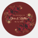 Search for red gold wedding stickers Flower