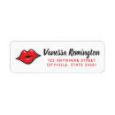 Search for red lips return address labels Lipstick