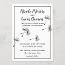 Search for dandelion invitations Black and white