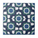 Search for navy blue and white tiles Vintage