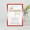 Search for red and gold graduation invitations Celebrate the graduate