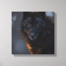 Search for black wolf canvas prints Wolves