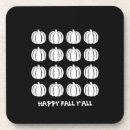 Search for happy halloween coasters Black and white