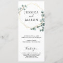 Search for eucalyptus wedding programmes Rustic