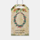 Search for christmas wreath gift tags Gold