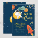 Search for two the moon birthday invitations Space second birthday