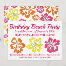 Search for tropical flowers invitations Beach