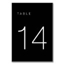Search for black 14 table cards Minimalist