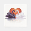 Search for white swans napkins Swans in love