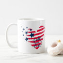Search for red and white flag mugs God bless america