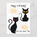 Search for black cat thank you postcards Birthday
