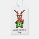 Search for cute reindeer gift tags Red and green